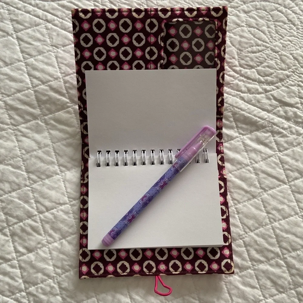 Vera Bradley Cupcake Pink Office Campus Notepad Agenda Planner With New Gel Pen